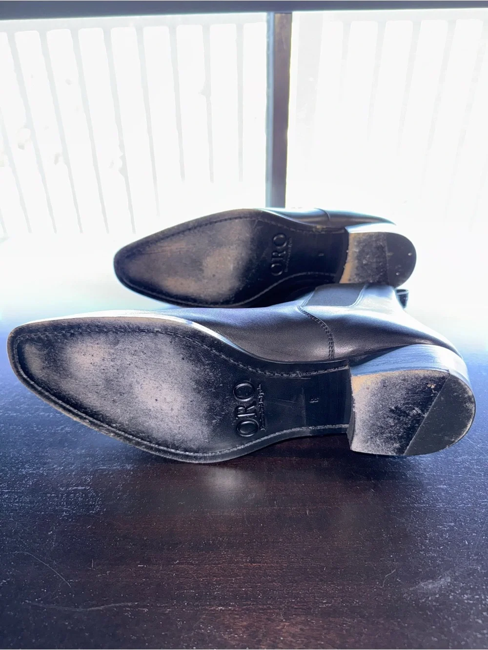 Mens Black Leather Chukka Boots - Classic Slip-On Chelsea Style